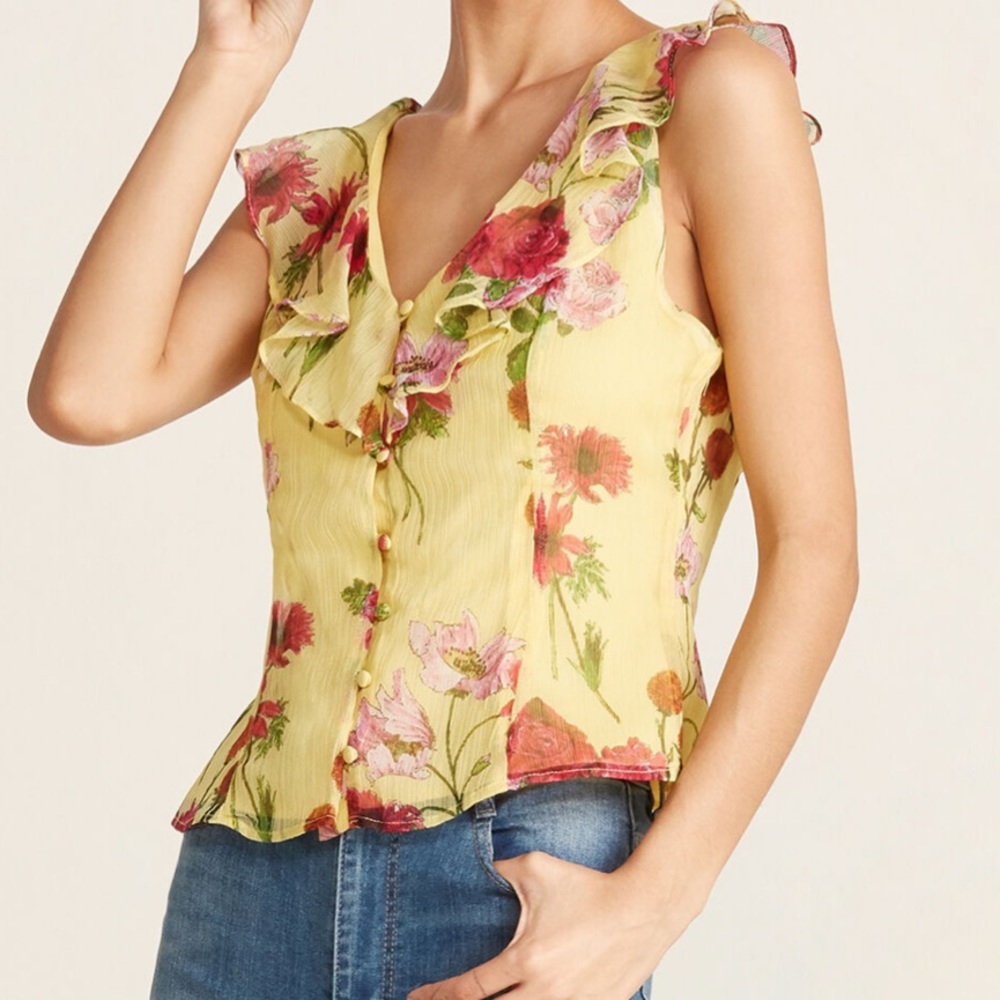 BB Dakota Yellow Iris Botany of Desire Blouse